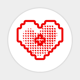 Hearts Valentines Day, Valentines Day, 3D Heart Shirt, Cute Valentine Shirt, Valentines Day Gift, Cheetah Valentine Magnet